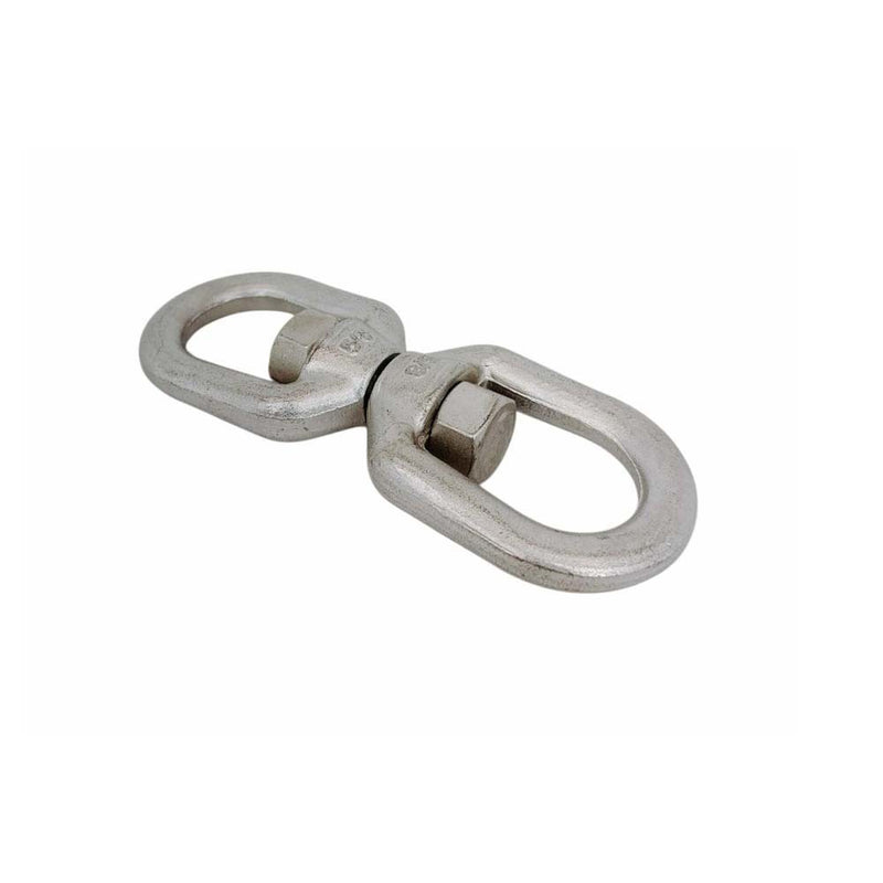 316 Stainless Steel Drop Forged Mil-Spec 5/8" Eye Eye Swivel 6000 Lb WLL Marine