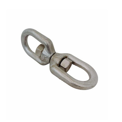 316 Stainless Steel Drop Forged Mil-Spec 5/8" Eye Eye Swivel 6000 Lb WLL Marine