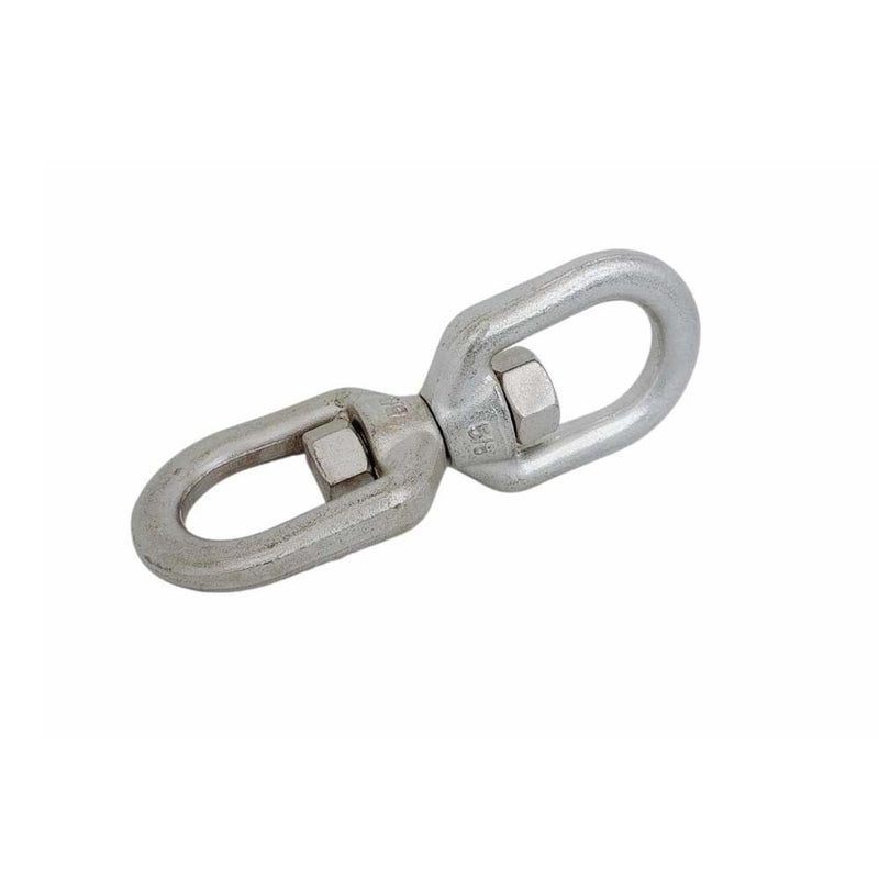 316 Stainless Steel Drop Forged Mil-Spec 5/8" Eye Eye Swivel 6000 Lb WLL Marine