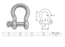 Mil Spec 1/2" Screw Pin Anchor Shackle 3,000 Lbs WLL T316 Stainless Steel