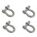 4 Pcs Mil Spec 1/2" Screw Pin Anchor Shackle 3,000 Lbs WLL T316 Stainless Steel