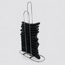 Chrome Clothes Hanger Stacker Organizer, 18" L x 33-1/2" H Retail Fixture Display for Apparel & Garment Storage