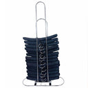 Chrome Clothes Hanger Stacker Organizer, 18" L x 33-1/2" H Retail Fixture Display for Apparel & Garment Storage
