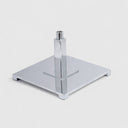 8” x 8” Chrome Square Parsons Display Base, Retail Fixture Base with 5/8” Thread for Sign, Handbag & Accessory Displays