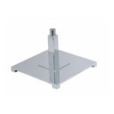 8” x 8” Chrome Square Parsons Display Base, Retail Fixture Base with 5/8” Thread for Sign, Handbag & Accessory Displays