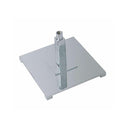 8” x 8” Chrome Square Parsons Display Base, Retail Fixture Base with 5/8” Thread for Sign, Handbag & Accessory Displays