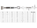 Mil-spec Jaw Eye Turnbuckle Stainless Steel T316