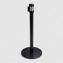 39" Tall Black Retractable Belt Stanchion, 75" Long Belt Barrier Post, Crowd Control Queue Line Divider for Retail Store, Event & Office
