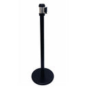 39" Tall Black Retractable Belt Stanchion, 75" Long Belt Barrier Post, Crowd Control Queue Line Divider for Retail Store, Event & Office