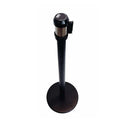 39" Tall Black Retractable Belt Stanchion, 75" Long Belt Barrier Post, Crowd Control Queue Line Divider for Retail Store, Event & Office