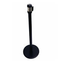 39" Tall Black Retractable Belt Stanchion, 75" Long Belt Barrier Post, Crowd Control Queue Line Divider for Retail Store, Event & Office
