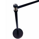 39" Tall Black Retractable Belt Stanchion, 75" Long Belt Barrier Post, Crowd Control Queue Line Divider for Retail Store, Event & Office