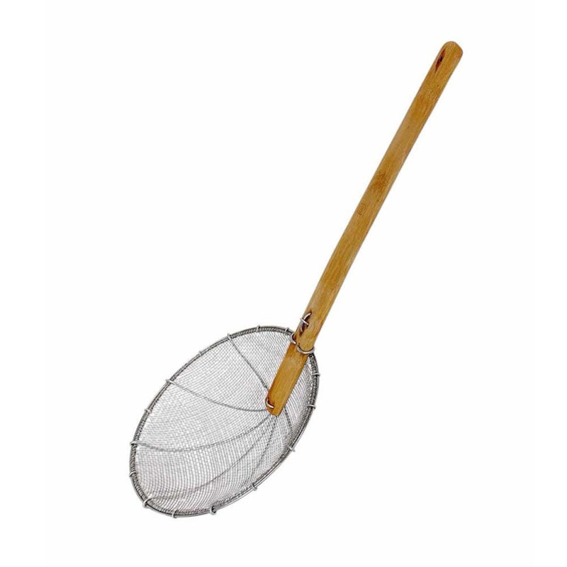 Stainless Steel Double Mesh Wire Strainer Skimmer Ladle, Kitchen Utensils 8"