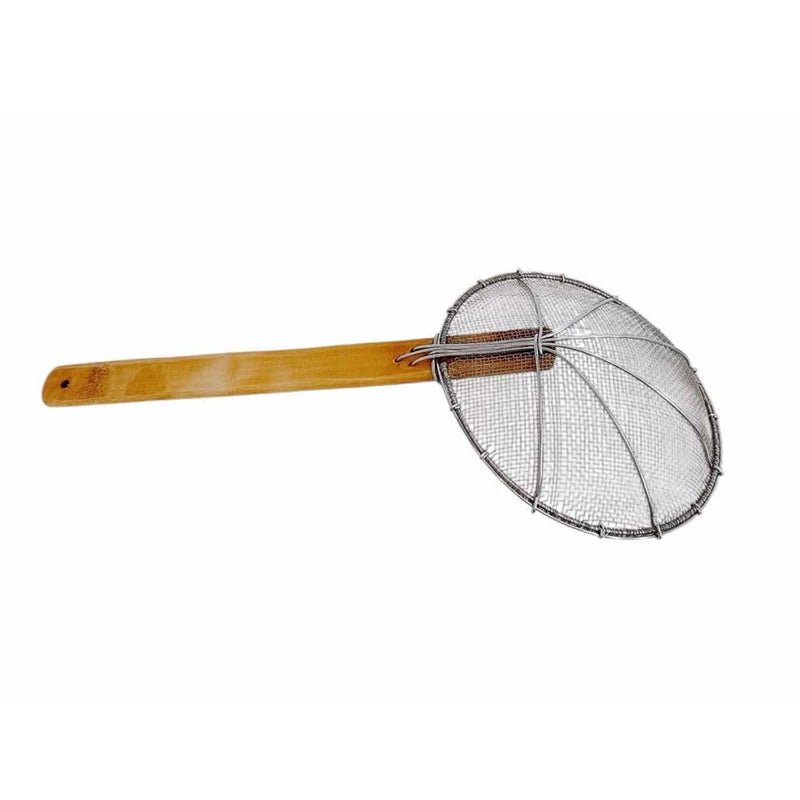 Stainless Steel Double Mesh Wire Strainer Skimmer Ladle, Kitchen Utensils 8"