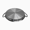 24-1/2" Depth HD Non-Stick Stainless Steel Comal Griddle Pan Grill With Handles