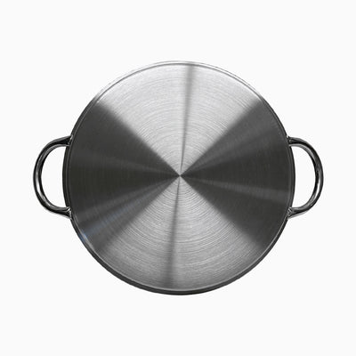 24-1/2" Depth HD Non-Stick Stainless Steel Comal Griddle Pan Grill With Handles