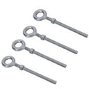 4 PCS 1/2" x 6" Drop Forged Plain Eye Bolt 2,150 Lbs WLL Stainless Steel T316