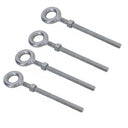 4 Pcs 3/8" x 4-1/2" Drop Forged Plain Eye Bolt 1200 Lb WLL Stainless Steel T316