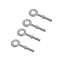 4 Pcs 3/8" x 2-1/2" Drop Forged Plain Eye Bolt 1200 Lb WLL Stainless Steel T316