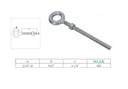 Marine 5/16" x 4-1/4" Drop Forged Plain Eye Bolt 800 Lb WLL Stainless Steel T316