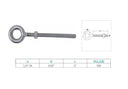 Marine 1/4" x 4" Drop Forged Plain Eye Bolt 500 Lb WLL Stainless Steel T316