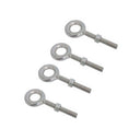 4Pcs Marine 1/4" x 2" Drop Forged Plain Eye Bolt 500 Lb WLL Stainless Steel T316