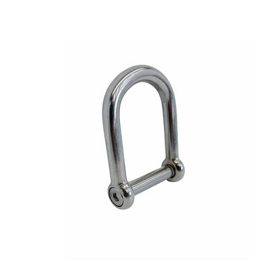 4PC 15/32" Screw Pin Wide D Shackle No Snag Pin 2850 Lb WLL Stainless Steel T316