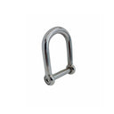 15/32" Screw Pin Wide D Shackle No Snag Pin 2,850 Lbs WLL Stainless Steel T316