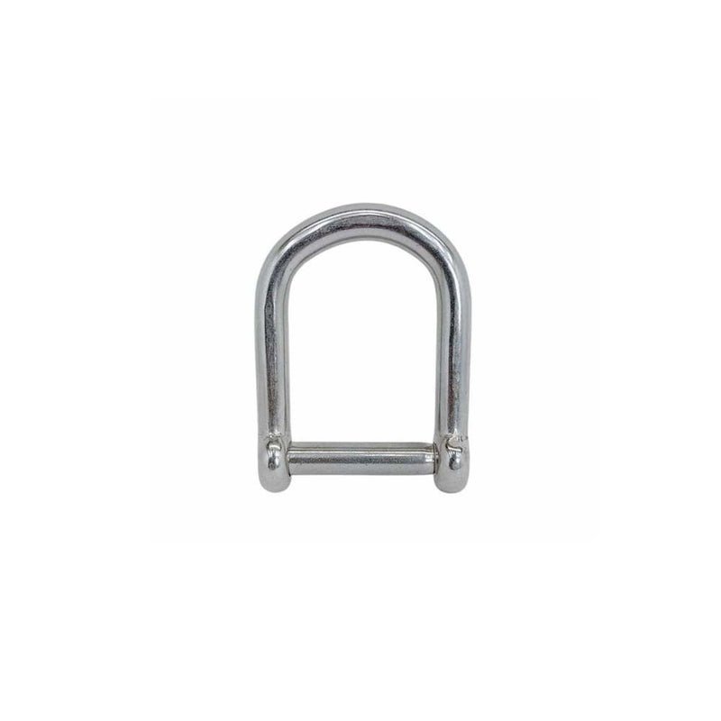 15/32" Screw Pin Wide D Shackle No Snag Pin 2,850 Lbs WLL Stainless Steel T316