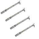 4 PCS T316 Marine Stainless Steel 3/16" Cable Deck & Toggle Swageless Turnbuckle
