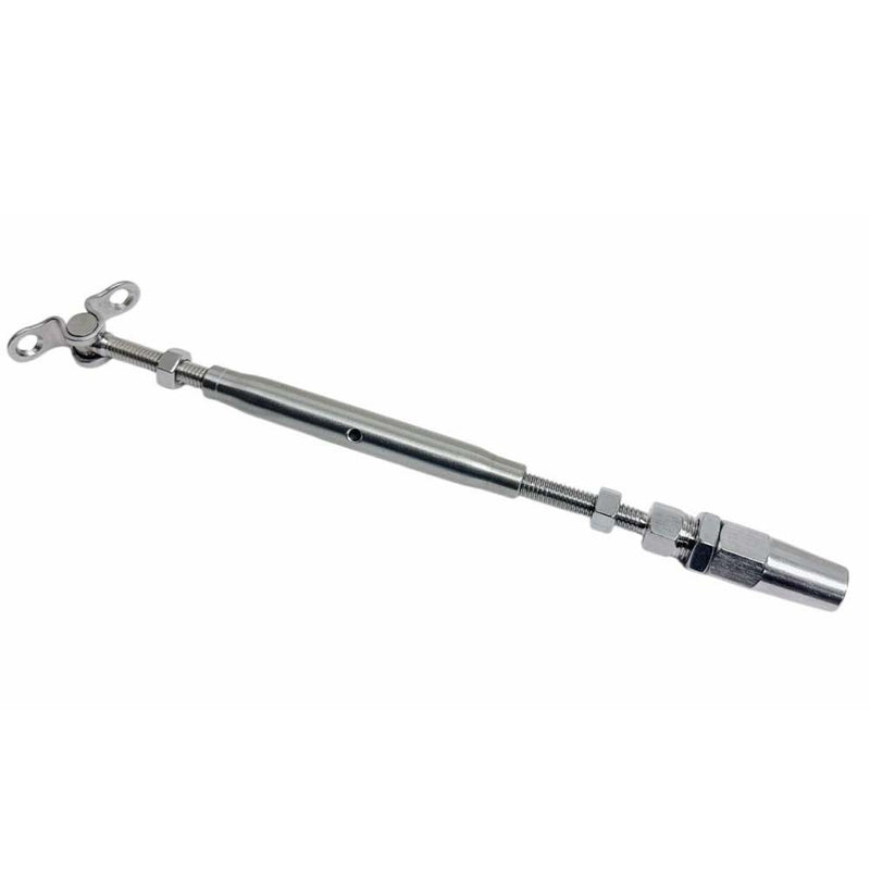 T316 Marine Grade Stainless Steel 3/16" Cable Deck Toggle & Swageless Turnbuckle