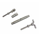 T316 Marine Grade Stainless Steel 3/16" Cable Deck Toggle & Swageless Turnbuckle