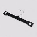10 Pcs Black Plastic Pants Hangers with Slide Lock Clips – Skirt & Slacks Hangers for Trousers, Shorts & Uniforms