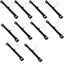 10 Pcs Black Plastic Pants Hangers with Slide Lock Clips – Skirt & Slacks Hangers for Trousers, Shorts & Uniforms