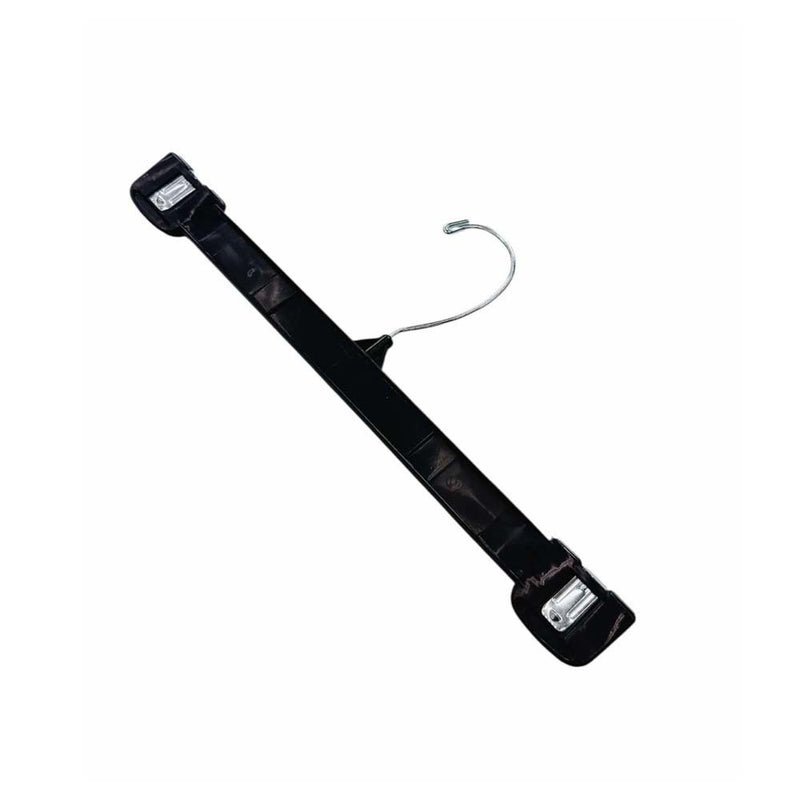 10 PCS 12" Plastic Pants Hangers Black with Slide Lock Clips for Skirts & Slacks
