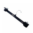 10 Pcs Black Plastic Pants Hangers with Slide Lock Clips – Skirt & Slacks Hangers for Trousers, Shorts & Uniforms