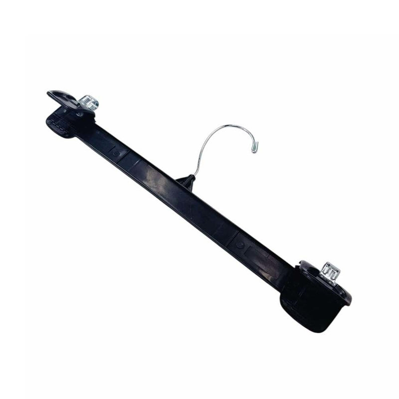 10 PCS 12" Plastic Pants Hangers Black with Slide Lock Clips for Skirts & Slacks