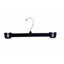 10 Pcs Black Plastic Pants Hangers with Slide Lock Clips – Skirt & Slacks Hangers for Trousers, Shorts & Uniforms