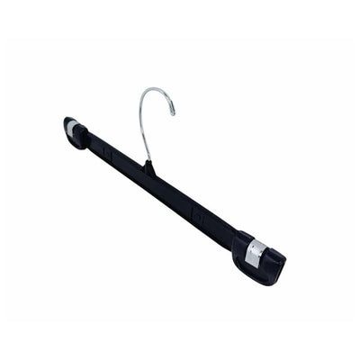 10 PCS 12" Plastic Pants Hangers Black with Slide Lock Clips for Skirts & Slacks