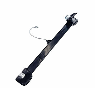 10 PCS 12" Plastic Pants Hangers Black with Slide Lock Clips for Skirts & Slacks