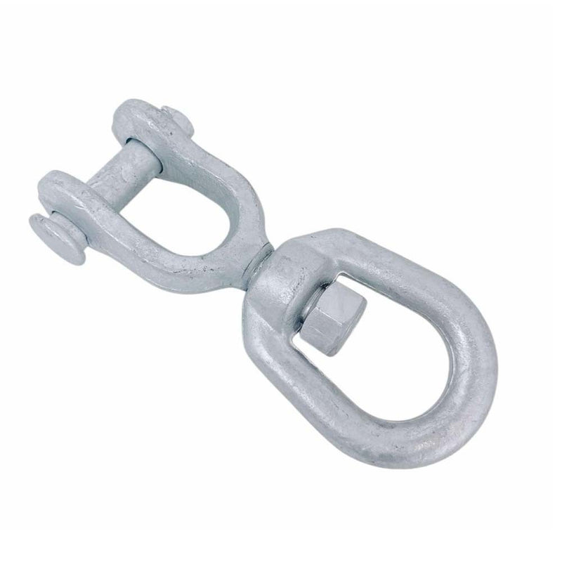 1" Jaw & Eye Swivel Marine Boat Galvanized Steel Mooring Connector, 12500 lb WLL