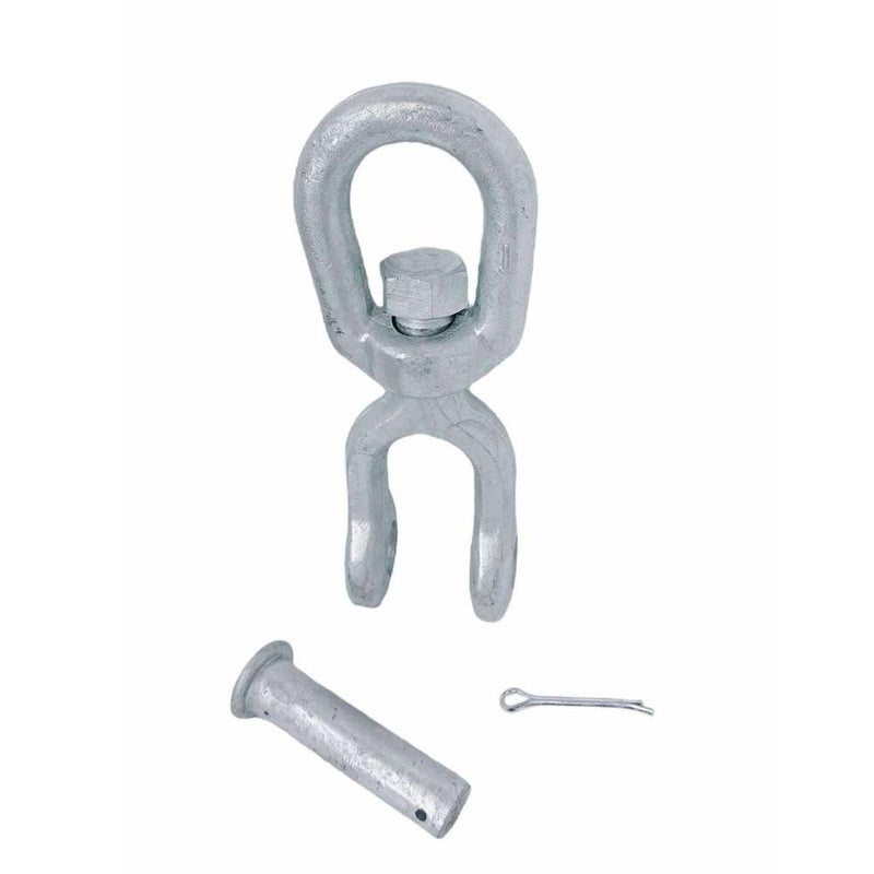 1" Jaw & Eye Swivel Marine Boat Galvanized Steel Mooring Connector, 12500 lb WLL
