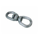 Close-up of corrosion resistant galvanized swivel for boat anchor and rigging use
