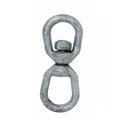 Steel swivel connector with two eye ends, rated for 1,250 pounds WLL