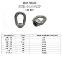 Hot-Dipped Galvanized Eye Nut – Drop Forged Carbon Steel with Tap Thread for Lifting & Rigging Applications