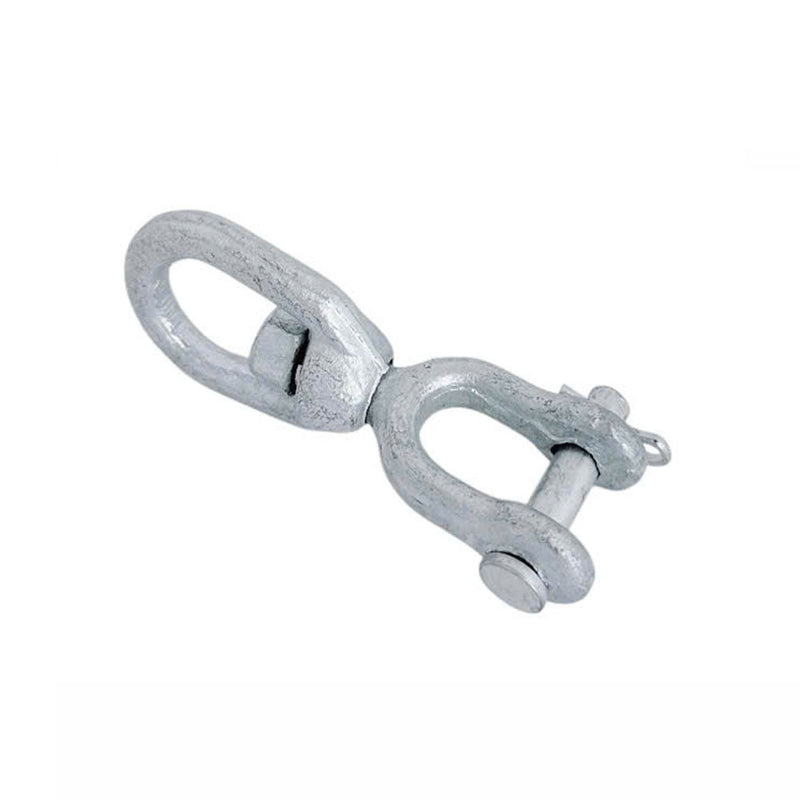 4 Pcs 5/16" Jaw & Eye Swivel for Marine Boats – Hot Dipped Galvanized Mooring Connector, 1,250 lbs WLL, Jaw & Eye Swivel