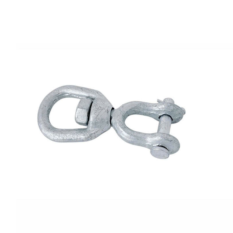 4 Pcs 5/16" Jaw & Eye Swivel for Marine Boats – Hot Dipped Galvanized Mooring Connector, 1,250 lbs WLL, Jaw & Eye Swivel