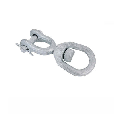 4 Pcs 5/16" Jaw & Eye Swivel for Marine Boats – Hot Dipped Galvanized Mooring Connector, 1,250 lbs WLL, Jaw & Eye Swivel