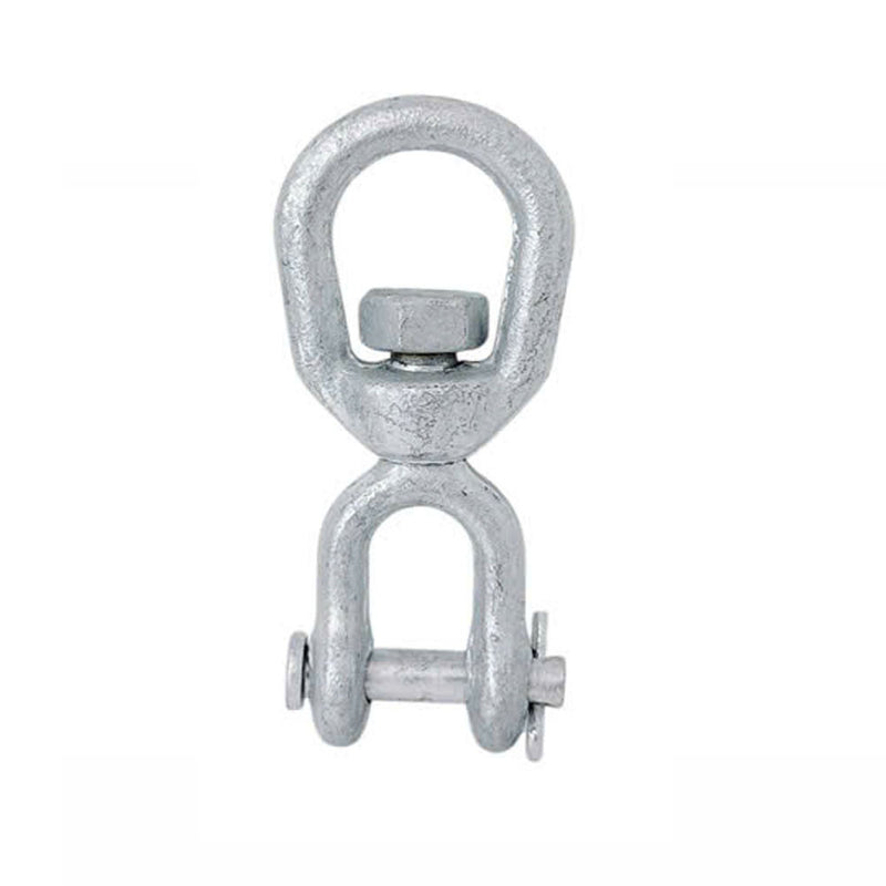 4 Pcs 5/16" Jaw & Eye Swivel for Marine Boats – Hot Dipped Galvanized Mooring Connector, 1,250 lbs WLL, Jaw & Eye Swivel