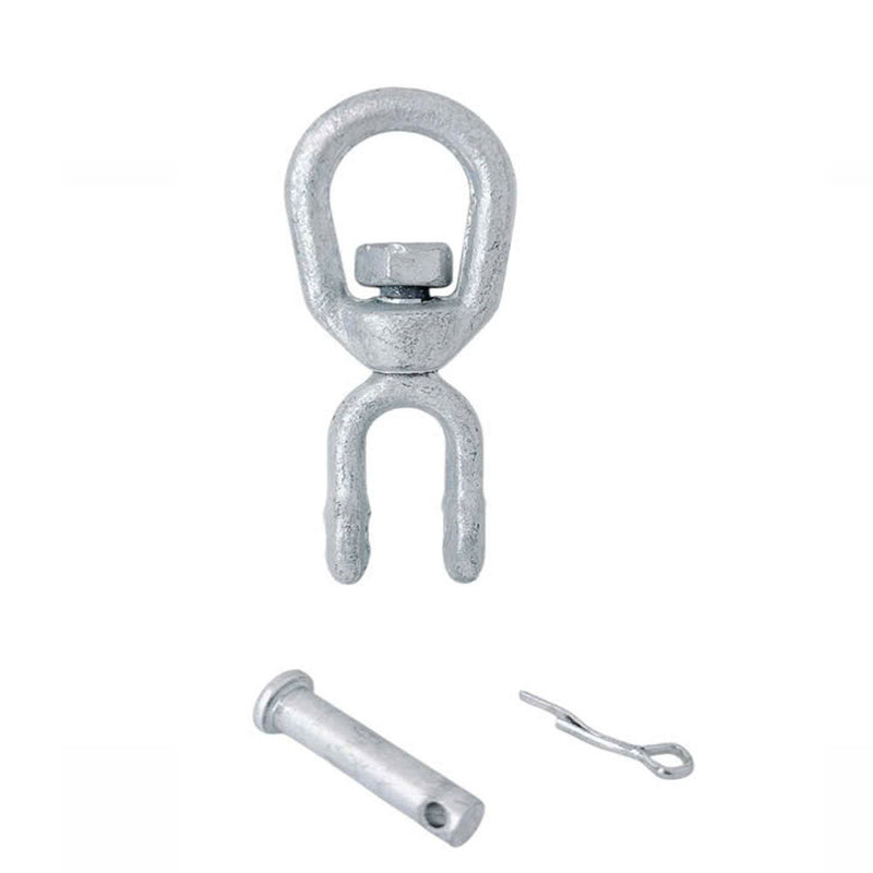 4 Pcs 5/16" Jaw & Eye Swivel for Marine Boats – Hot Dipped Galvanized Mooring Connector, 1,250 lbs WLL, Jaw & Eye Swivel